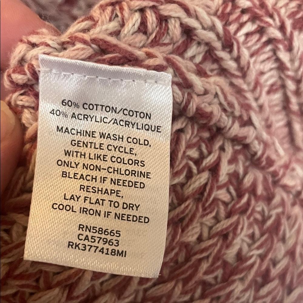 Melrose and Market Open Tie Back Knit Sweater in Rose XXL - Picture 6 of 7